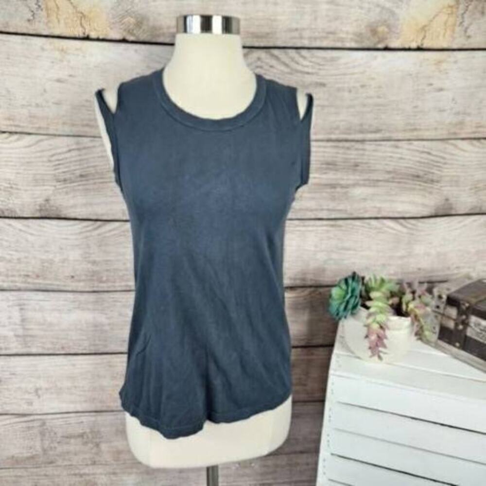 LNA Sleeveless Cut Out Soft Black Tank Top Size Extra Small
